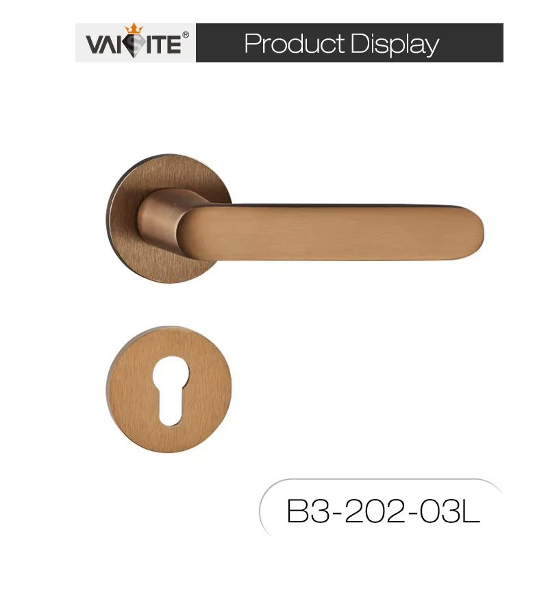 Lockable Bathroom Zinc Alloy Door Handles