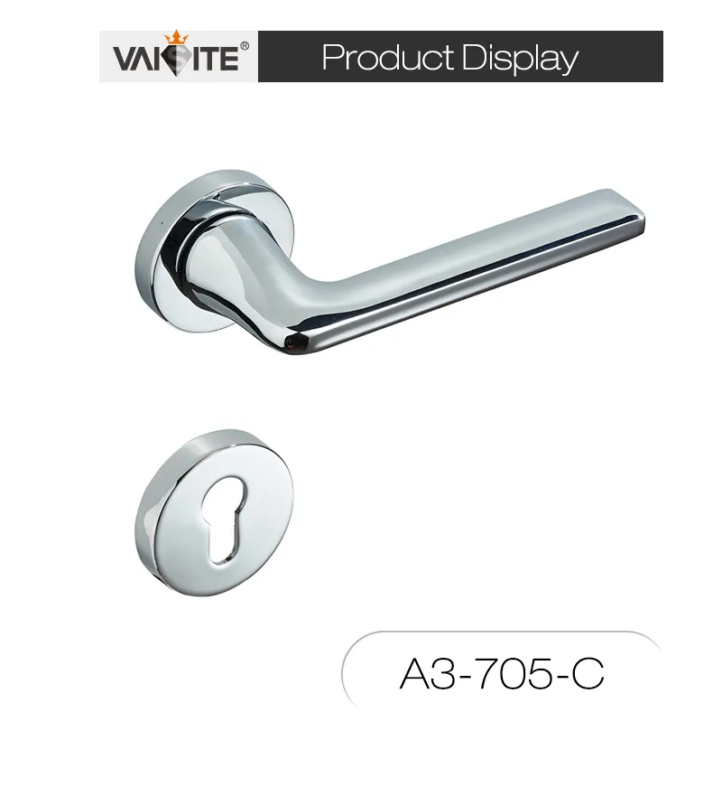 Matt Black Square Zinc Alloy Interior Door Handles