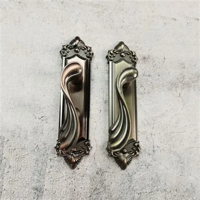 Schöner Außentürgriff im europäischen Stil in Mattschwarz