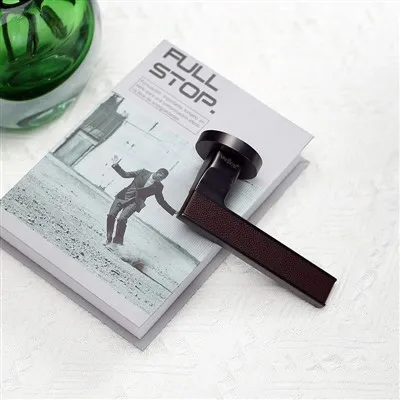 Runde Türgriffe aus gebürstetem Chrom